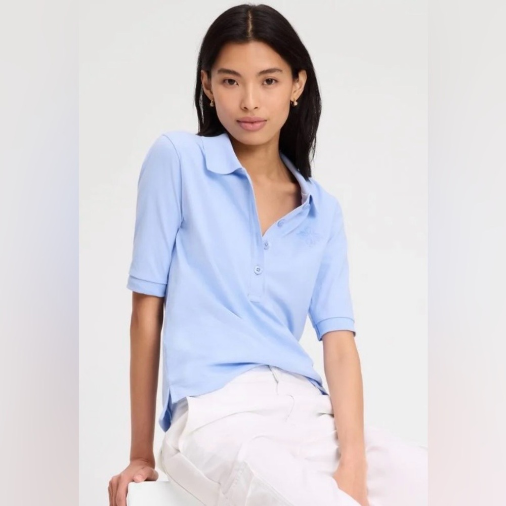 Kate Spade NYT - Diamond Blue Cotton Polo Shirt